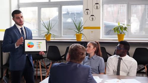 Business Presentation in Modern Office