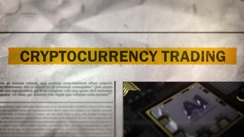 Cryptocurrency Trading Newspaper Headline Highlight Reveal