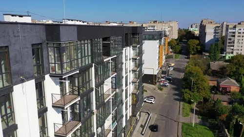 Urban cityscapes architecture exterior construction. Modern buildings aerial view.