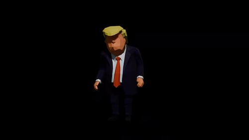 Animated Low Poly Donald Trump Standing Idle Loop
