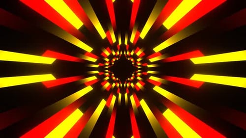 Red And Yellow Colored Lines Movement Background Vj Loop In 4K