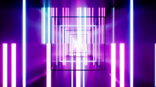 Neon Glitch Tunnel Vj Loop