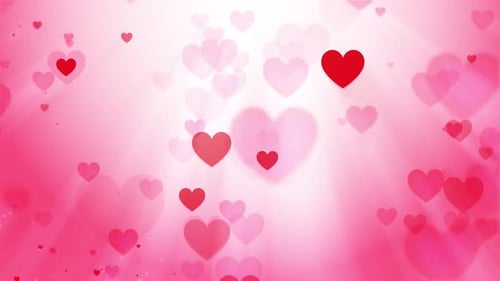 Valentines Hearts Background Loop