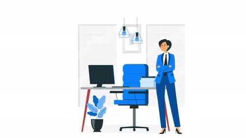 Businesswoman In The Office 4K