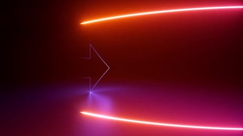 Vibrant neon lines create dynamic abstract background glow