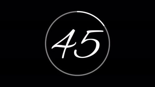 One minute countdown animation from 60 seconds to 0 second with alpha channel, 1 minute countdown ti