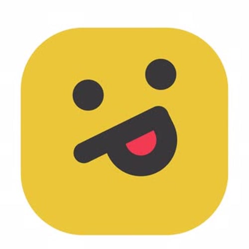 Flat Design Funny Face Emoticon Animation
