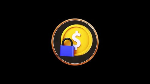 Secure Money 3D Icon Loop