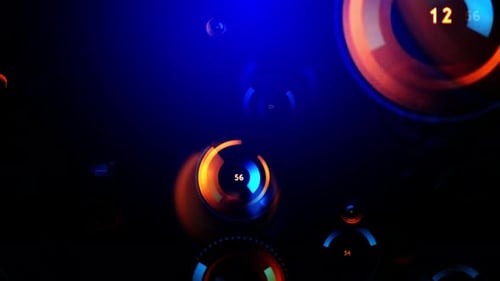 Blue Digital Technology Background Loop