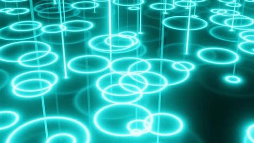 Cyan Neonpuddles Background Loop Animation In 1080Hd