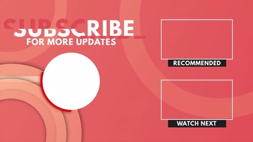 Modern YouTube End Screen Subscribe Button Animation