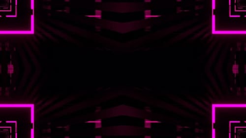 Blue And Pink Striped Neon Symmetrical Mirror Flashing Background Vj Loop In 4K