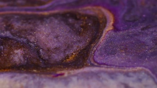 Abstract Liquid Pigments Flowing Together