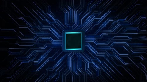 Intelligence artificielle 3D, intelligence artificielle, réseau de données numériques, exploration de données, chat, apprentissage en profondeur, puce informatique