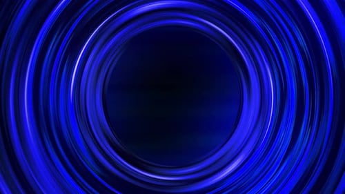 Dynamic Blue Neon Concentric Circles Background