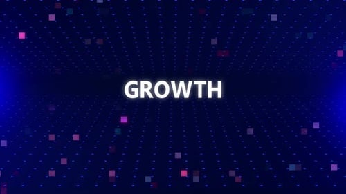 Futuristic Digital Data Grid Text Reveal