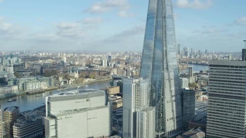 Cinematic Morning Pan Across Central London Skyline