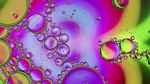 Colorful Abstract Bubbles and Spheres Macro Close-Up
