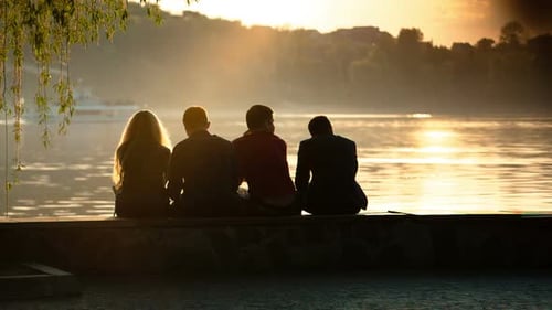 Group of Friends at Seaside