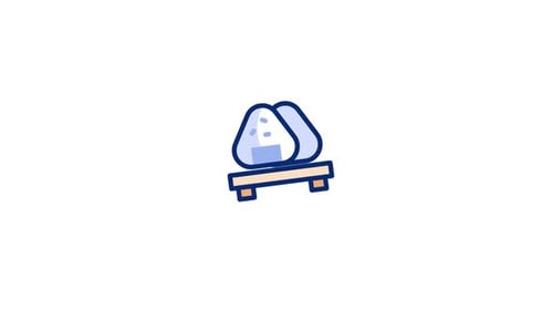 Animiertes Onigiri-Symbol
