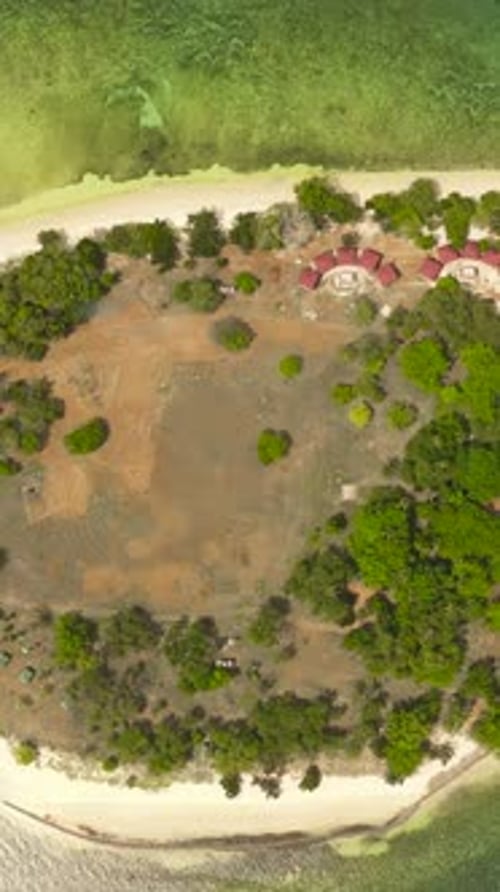 Tropical Island in the Sea Vertical Video