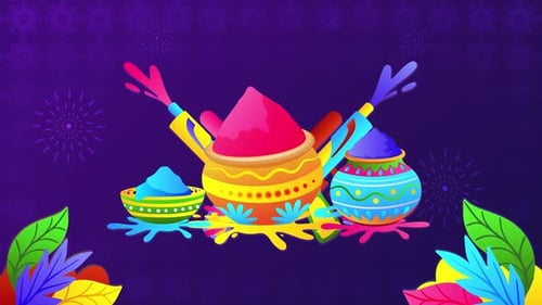 Happy Holi Background Loop