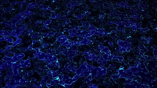 Seamless Loop Abstract Blue Glowing Lines Tech Background