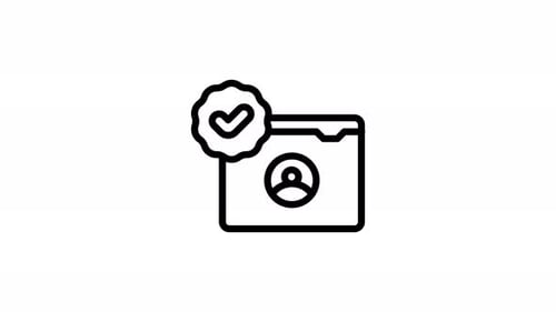verified line icon animation
