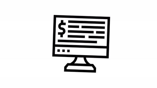 computer line icon animation