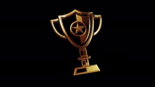 Gaming trophy winning cup symbol digital concept