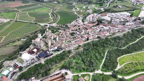 Obidos Skyline At Obidos In Leiria District Portugal.