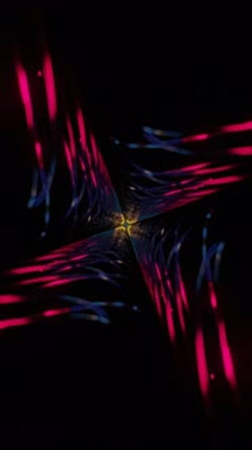 Vertical Video of Hypnotic Neon Geometry with Seamless Rotating Motion