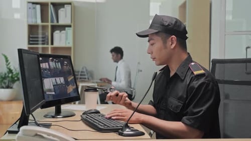 Security Guard Monitoring Surveillance System in Modern Office