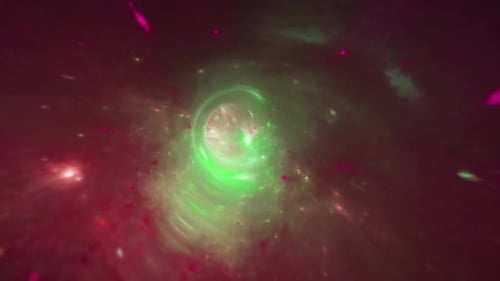 Futuristic Abstract Tunnel Travel Animation with Glowing Lights