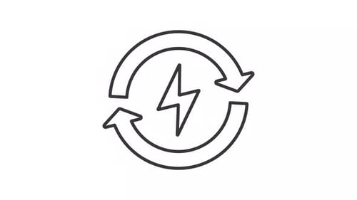 Renewable energy line animation