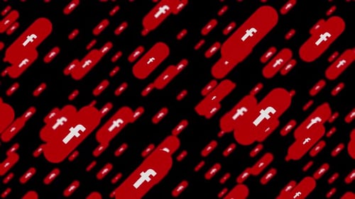 Abstract Looping Background of Facebook Icons