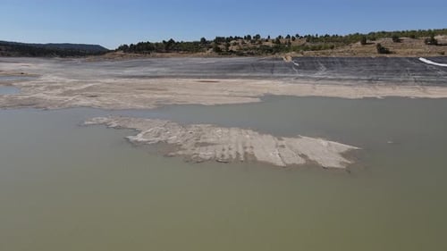 Drone Footage Irrigation Pond