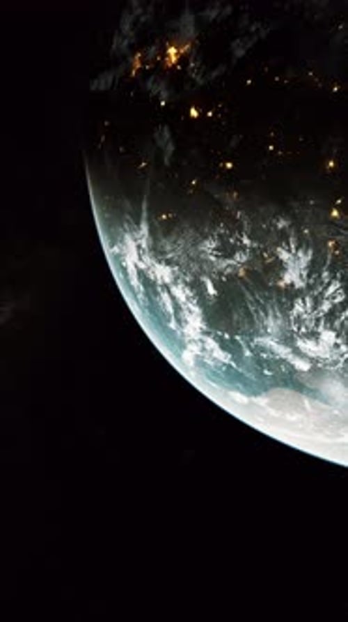 Earth Seen From Space at Night