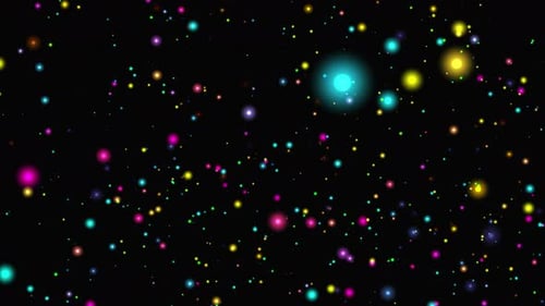 Colorful Glowing Particle Glitter Animation Background Loop V3