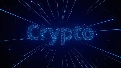 Futuristic Particle Crypto Text Reveal