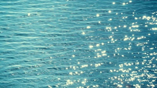 Sparkling Turquoise Ocean Water on a Sunny Day