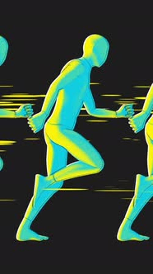 Illustrierter Charakter Running Loop 02