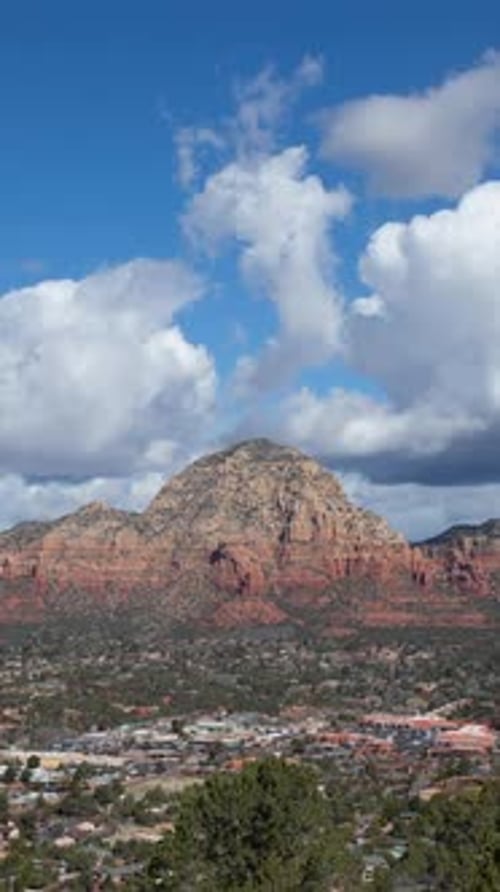 Vertical VideoThunder Mountain in Sedona Arizona