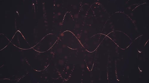 Abstract Glowing Particle Lines Loop Background