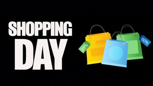 Shopping Day Discount Products For Sale Alpha Channel 4K