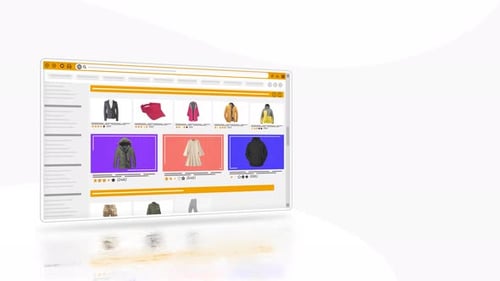 Animated E-commerce Online Shopping Browser Checkout Process