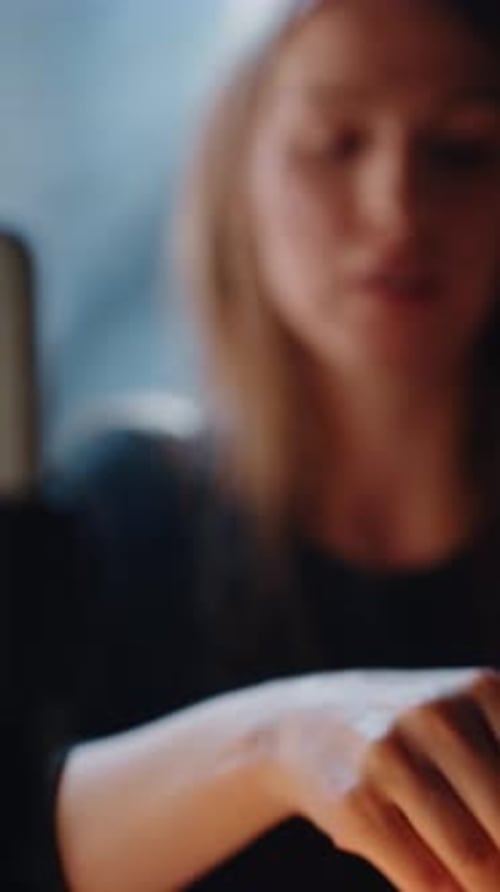 Woman Displays Tarot Cards