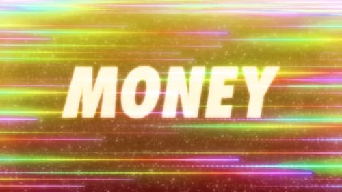 Money Word With Colourful Background V2