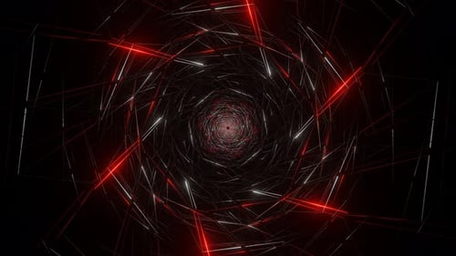 Gray And Red Hexagonal Web Background Vj Loop In 4K