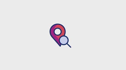 Animated Location Search Pin Icon Animation